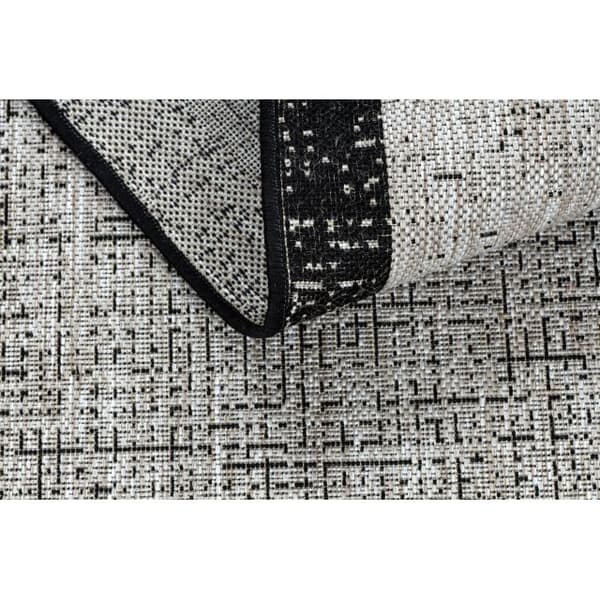 Sisaltæppe SISAL FLOORLUX 20401 Ramme sølv / sort, 240x330 cm