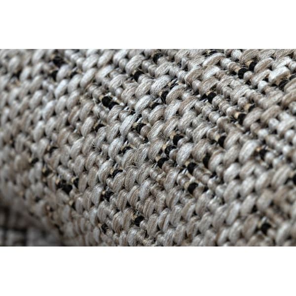 Sisaltæppe SISAL FLOORLUX 20401 Ramme sølv / sort, 240x330 cm