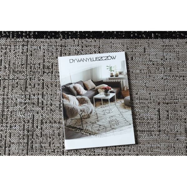 Sisaltæppe SISAL FLOORLUX 20401 Ramme sølv / sort, 240x330 cm