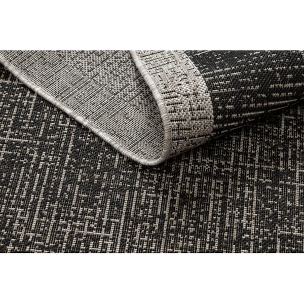 Sisaltæppe SISAL FLOORLUX 20401 Ramme sort / sølv , 160x230 cm
