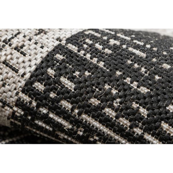 Sisaltæppe SISAL FLOORLUX 20401 Ramme sort / sølv , 160x230 cm
