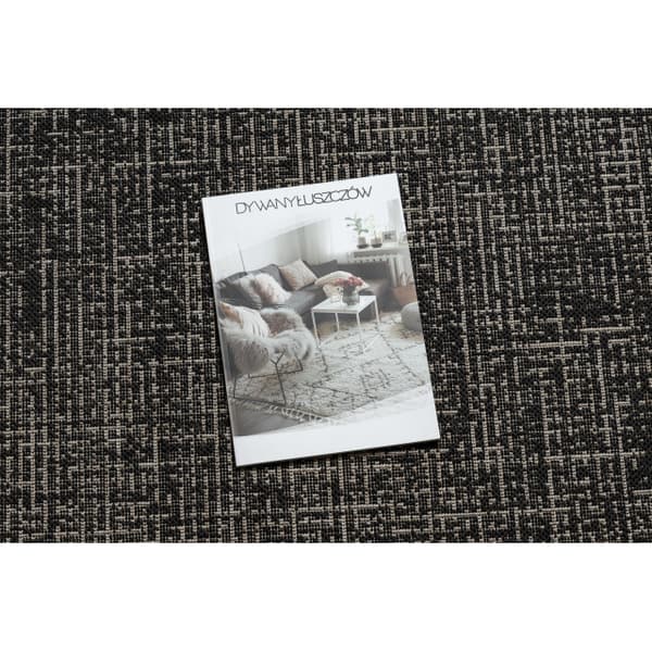 Sisaltæppe SISAL FLOORLUX 20401 Ramme sort / sølv , 160x230 cm