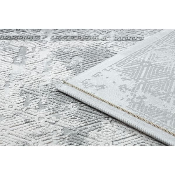 Matta ACRYLIC VALS 0W1738 C53 87 Ram concrete vintage svart grå / light grå, 160x230 cm