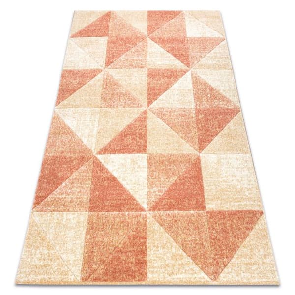 Matta FEEL 5672/17911 Triangles beige/terracotta, 80x150 cm