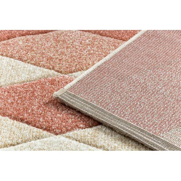Matta FEEL 5674/17911 Ruter beige/terracotta, 140x190 cm