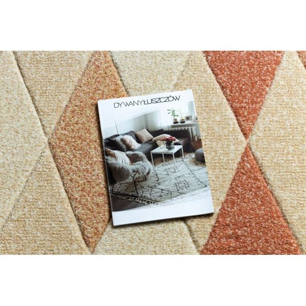 Matta FEEL 5674/17911 Ruter beige/terracotta, 80x150 cm