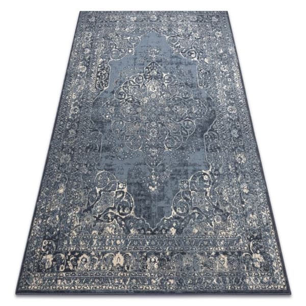 Matta Ull NAIN Rosette vintage 7599/50911 marin / beige , 80x150 cm
