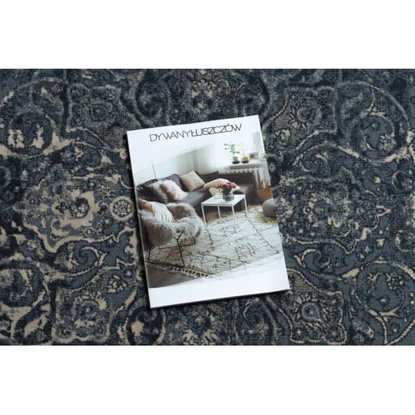Tæppe NAIN Rosette vintage 7599/50911 marineblå blå / beige , 240x340 cm