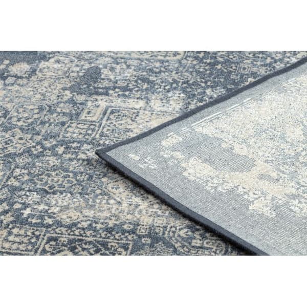 Tæppe NAIN Overdubbed vintage 7591/50911 marineblå blå / beige , 160x230 cm
