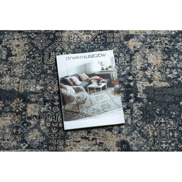 Tæppe NAIN Overdubbed vintage 7591/50911 marineblå blå / beige , 160x230 cm
