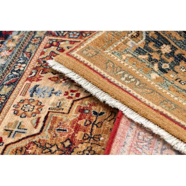 Tæppe KESHAN Pynt itämainen 7518/53528 beige / marineblå blå, 120x145 cm