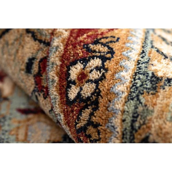 Tæppe KESHAN Pynt itämainen 7518/53528 beige / marineblå blå, 120x145 cm