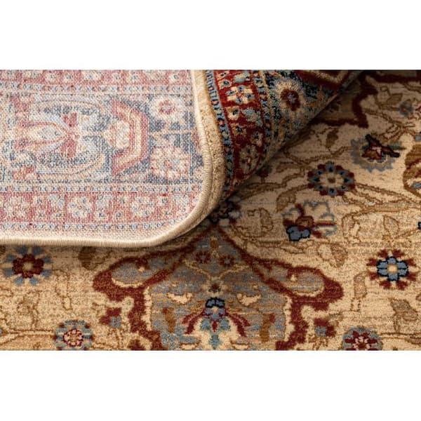 Tæppe KESHAN Rosette itämainen 7519/53555 beige / marineblå blå, 250x340