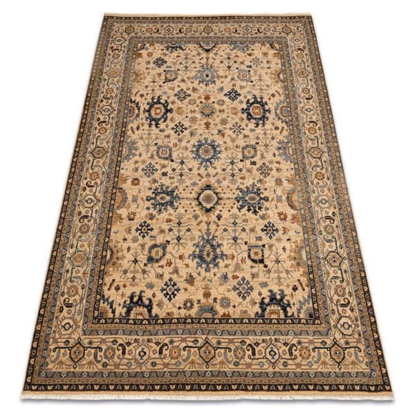 Matto KESHAN itämainen klassinen 7521/53555 beige / laivastonsininen, 200x290 cm