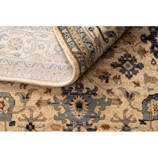 Matto KESHAN itämainen klassinen 7521/53555 beige / laivastonsininen, 300x380