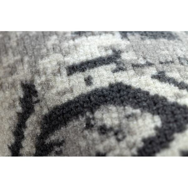 Matto Vintage Kehys rosetti pesty 22235556 harmaa / musta, 120x170 cm
