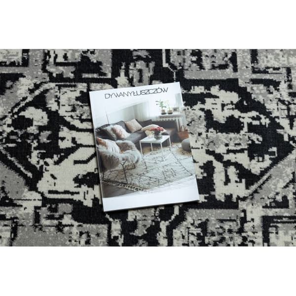 Matto Vintage Kehys rosetti pesty 22235556 harmaa / musta, 120x170 cm