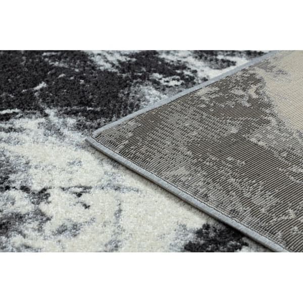Matta KAKE 25817657 Marble modern svart / vit, 120x170 cm