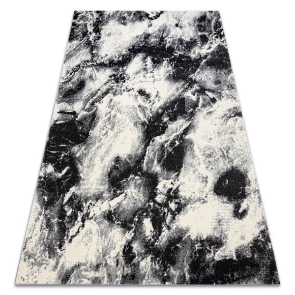Matta KAKE 25817657 Marble modern svart / vit, 120x170 cm