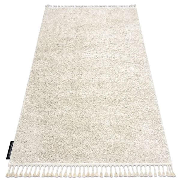 Matta BERBER 9000 grädde Fringe Berber marockansk shaggy, 160x220 cm
