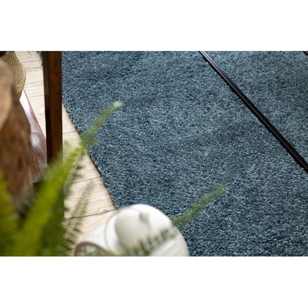 Matta BERBER 9000 blå Fringe Berber marockansk shaggy, 140x190 cm