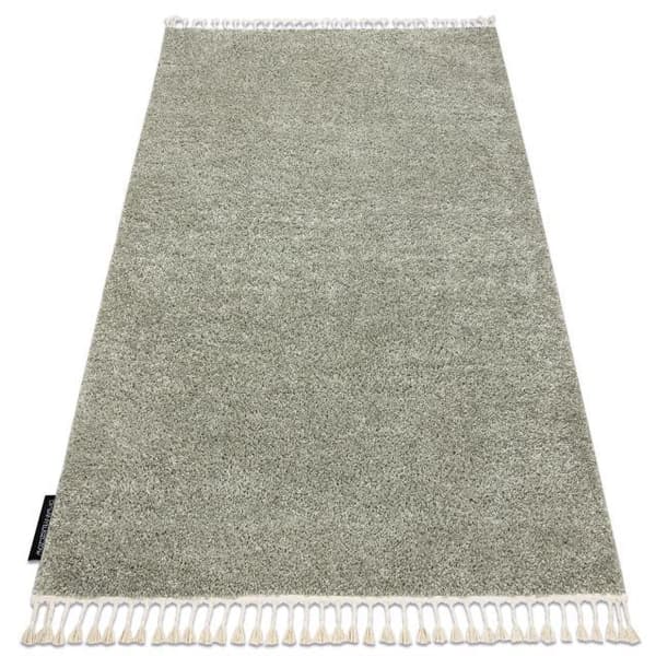 Tæppe BERBER 9000 grøn kvaster berberi Marokkansk shaggy, 200x290 cm