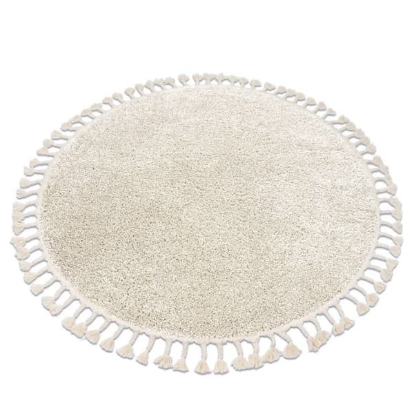 Tæppe BERBER 9000 hjul fløde kvaster berberi Marokkansk shaggy, cirkel 160 cm