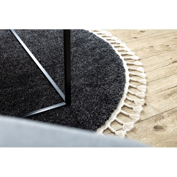 Matta BERBER 9000 cirkel grå Fringe Berber marockansk shaggy, cirkel 120 cm
