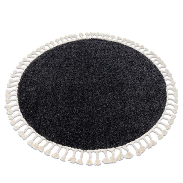 Matta BERBER 9000 cirkel grå Fringe Berber marockansk shaggy, cirkel 120 cm