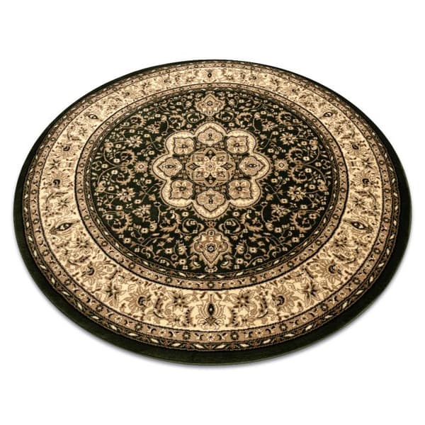 Tæppe ROYAL ADR hjul design 521 grøn, cirkel 200 cm