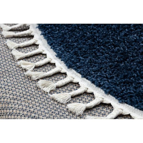 Matta BERBER 9000 cirkel marin Fringe Berber marockansk shaggy, cirkel 160 cm