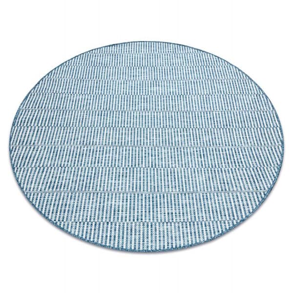 Matta SISAL LOFT 21198 BOHO cirkel ivory/silver/blå, cirkel 120 cm