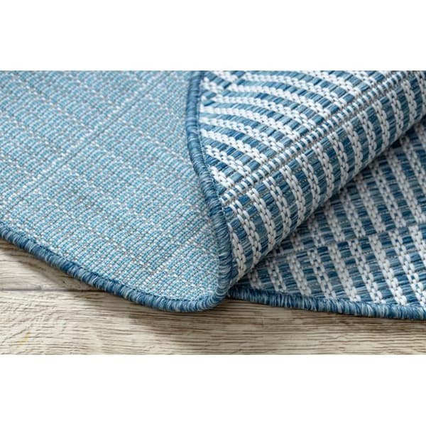 Matta SISAL LOFT 21198 BOHO cirkel ivory/silver/blå, cirkel 160 cm