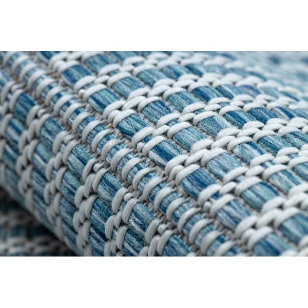 Matta SISAL LOFT 21198 BOHO cirkel ivory/silver/blå, cirkel 160 cm