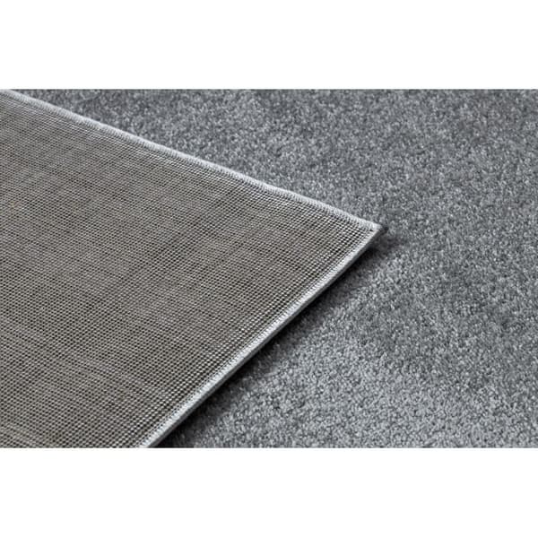 Tæppe SOFT 2485 Enkelt, enfarvet grå, 80x150 cm