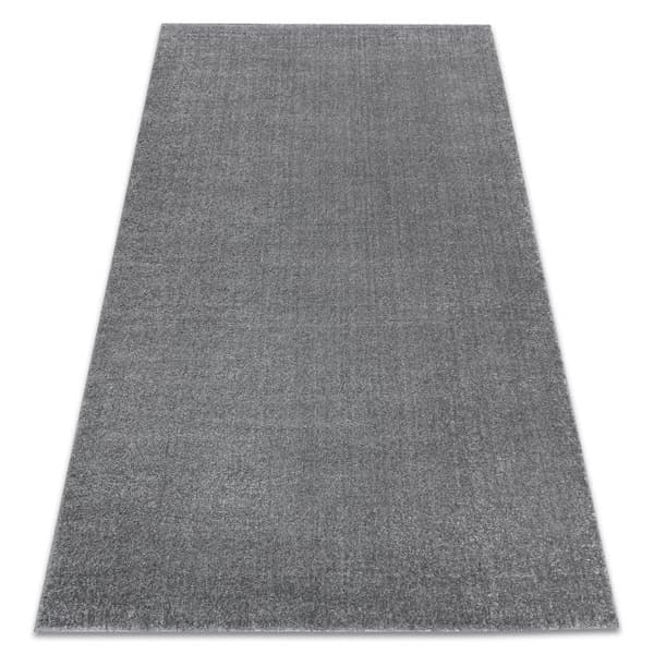 Tæppe SOFT 2485 Enkelt, enfarvet grå, 80x150 cm