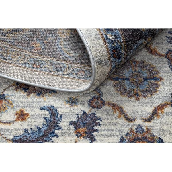 Tæppe SOFT 6019 BLOMSTER ramme beige / blå / rød, 120x170 cm