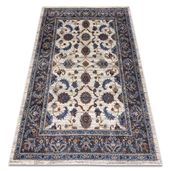Tæppe SOFT 6019 BLOMSTER ramme beige / blå / rød, 120x170 cm