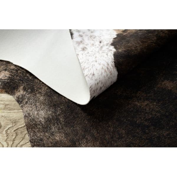 Matta Artificial Cowhide, Ko G4740-1 Brun läder, 180x220 cm