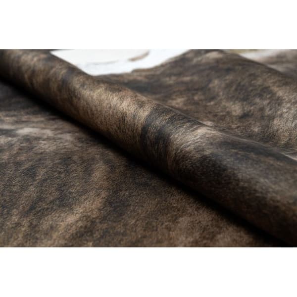 Matta Artificial Cowhide, Ko G4740-1 Brun läder, 180x220 cm