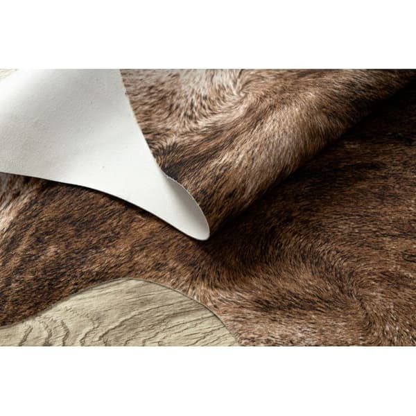 Matta Artificial Cowhide, Ko G5068-1 Brun läder, 180x220 cm