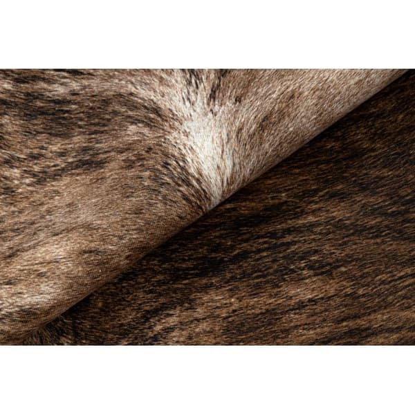 Matta Artificial Cowhide, Ko G5068-1 Brun läder, 180x220 cm