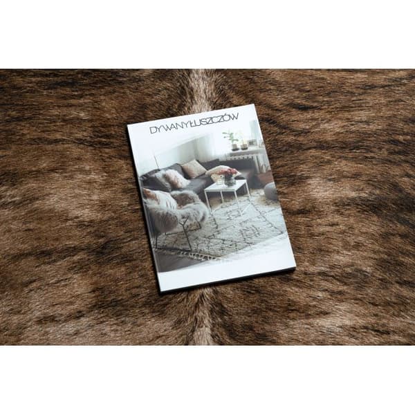 Matta Artificial Cowhide, Ko G5068-1 Brun läder, 180x220 cm