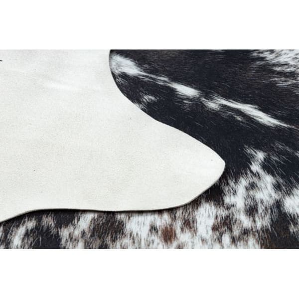 Matta Artificial Cowhide, Cow G5074-1 vit brun Leather, 155x195 cm