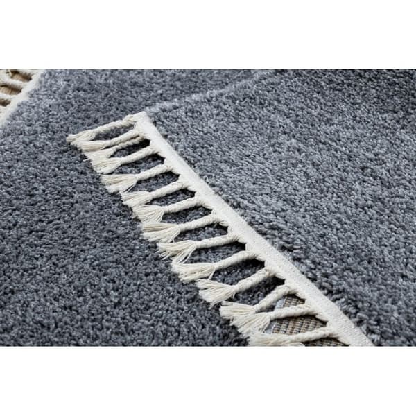 Matta BERBER 9000 ljusgrå Fringe Berber Marockansk Shaggy, 140x190 cm