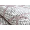 Miniatyrbild 4 av 5: Matta SISAL SION Trellis 22129 Flat vävd ecru / rosa, 80x150 cm