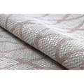 Miniatyrbild 5 av 5: Matta SISAL SION Trellis 22129 Flat vävd ecru / rosa, 80x150 cm