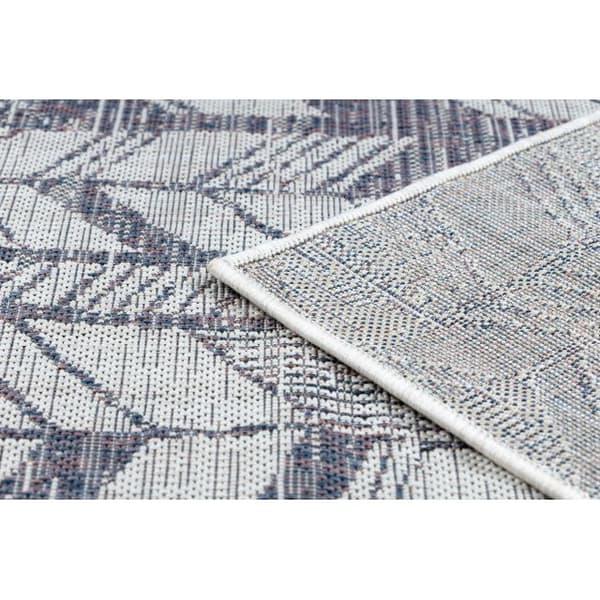 Matta SISAL SION Chevron, Herringbone 22180 Platt vävd ekru / blå / rosa, 80x150 cm