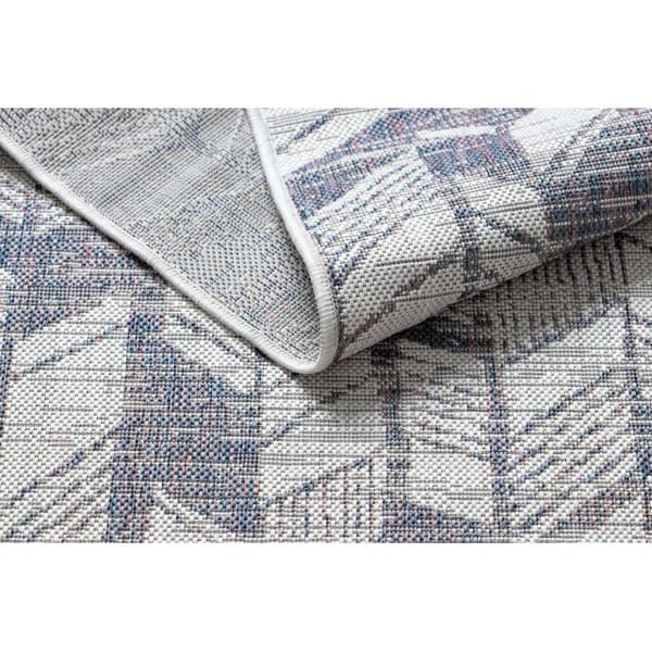 Matta SISAL SION Chevron, Herringbone 22180 Platt vävd ekru / blå / rosa, 180x270 cm