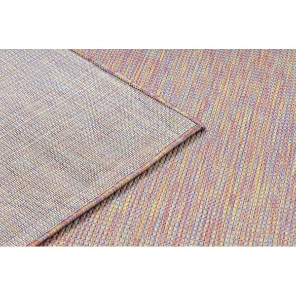 Sisaltæppe SISAL flatbed PATIO 2778 lyserød / blå / beige, 194x290 cm